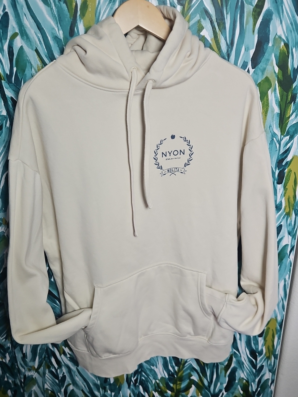NYON 2022 Nolita Opening Day Cream Pullover Hoodie - Size L